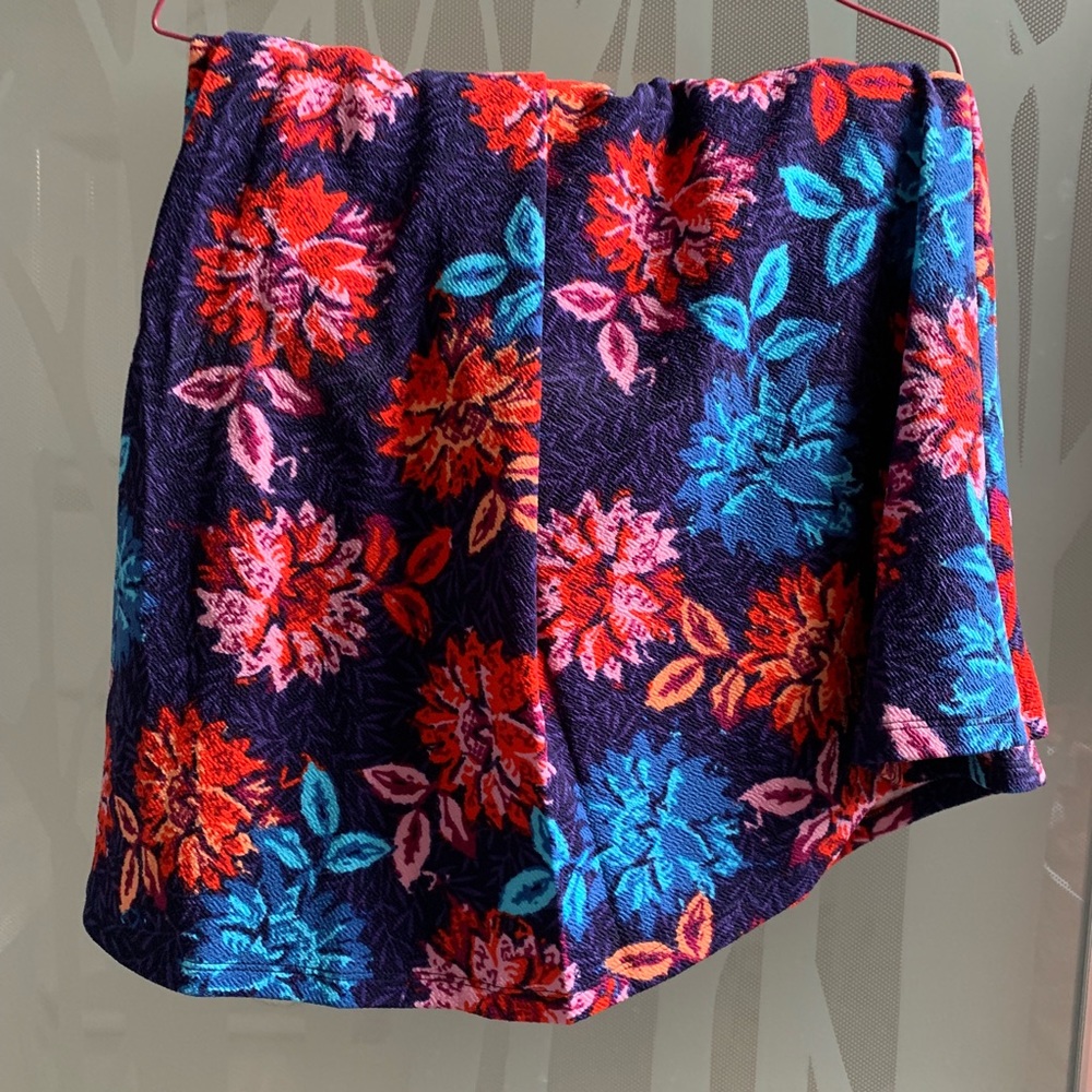 Purple floral skirt